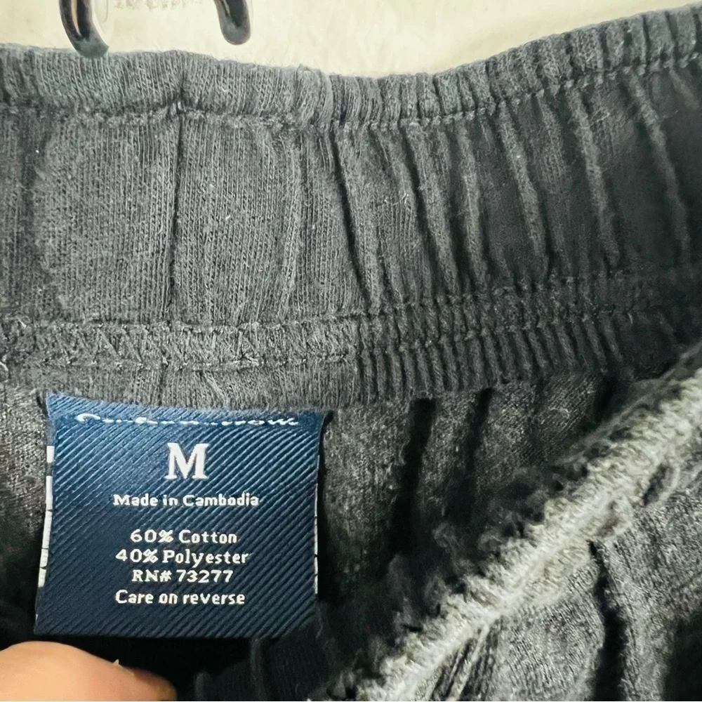 Croft & Barrow Men's Gray and Blue/White Checkered Lounge Pants Med - Set of 2